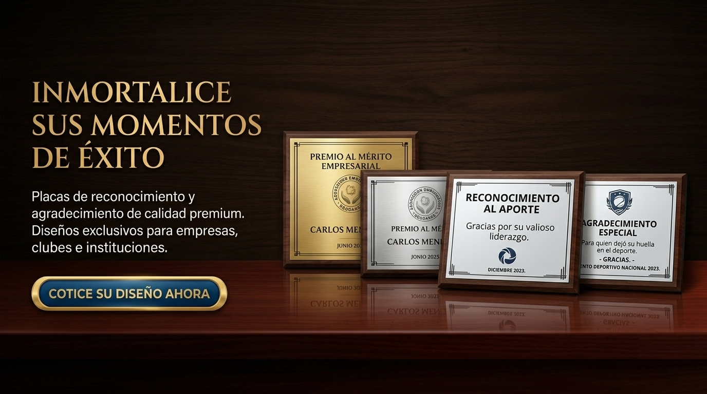 Plaqueta de reconocimiento personalizada